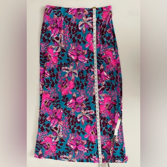 LILLY PULITZER NESSI MAXI SET BLUE RHAPSODY ORCHID YOU NOT LONG SLEEVE XL - Picture 9 of 15